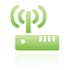 router, wireless, green Black icon