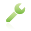 Wrench, green Black icon