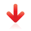 red, Down, Arrow Icon