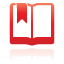 open, red, Book, bookmark Icon