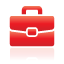 Briefcase, red Crimson icon