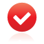 Check, button, red Crimson icon