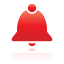 bell, red Black icon