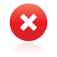 button, red, cross Black icon
