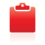 red, Clipboard Icon