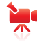 camcorder, red Black icon