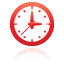 red, Clock Icon