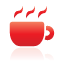 Coffee, red Black icon