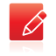red, Edit, document Icon