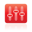 equalizer, red Crimson icon