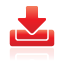 red, inbox Crimson icon