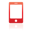 Mobile, red Black icon