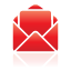 open, mail, red Crimson icon