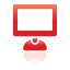 monitor, red Black icon