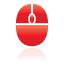 Mouse, red Black icon