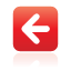 Left, button, red, navigation Crimson icon