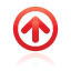 navigation, Up, red, frame Icon
