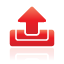outbox, red Crimson icon