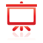 Presentation, red Black icon