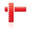 red, ruler Icon