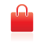 red, shopping, Bag Black icon