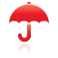 Umbrella, red Black icon