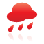 Rain, red, weather Icon