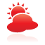 red, weather, Cloudy Crimson icon