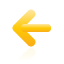 yellow, Left, Arrow Icon