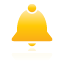 bell, yellow Black icon