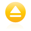yellow, Eject, button Black icon