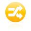 yellow, button, shuffle Icon