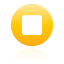 button, yellow, stop Black icon