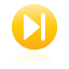 End, button, yellow Black icon