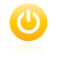 button, power, yellow Icon