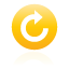 Cw, button, rotate, yellow Black icon
