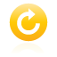 Cw, button, rotate, yellow Icon