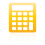 calculator, yellow Black icon