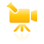 yellow, camcorder Black icon