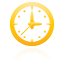 yellow, Clock Black icon