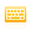Keyboard, yellow Black icon
