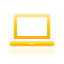 Laptop, yellow Icon