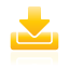 yellow, inbox Black icon