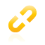 yellow, Broken, Link Black icon