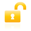 yellow, Unlock, Lock Black icon