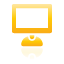 yellow, monitor Black icon