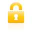 Lock, yellow Black icon