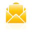 mail, yellow, open Gold icon