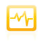 Oscilloscope, yellow Icon