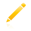 pencil, yellow Black icon